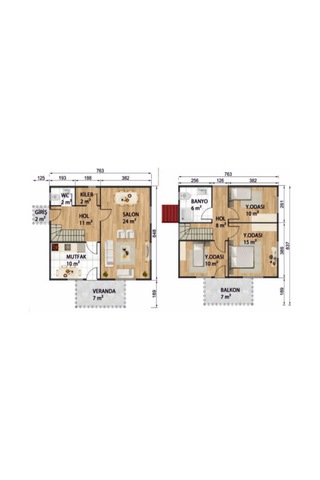 Ballife Prefabrik 114 M2 Standart Dubleks Prefabrik Konut