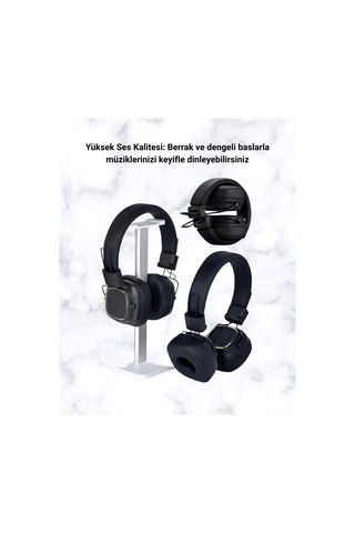 Bluetooth 5.3 Rainbow Işıklı Kulak Üstü Kablosuz Kulaklık Yeni Nesil Uczzzxy30sodo-6