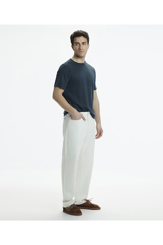 Yargıcı Relax Fit Non-denim Cep Detaylı Pantolon Ekru