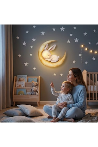 Missidea Ayda Uykucu Tavşan Lamba Beyaz - Bej