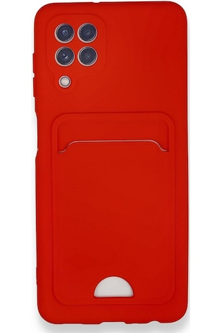 FitCase Samsung Uyumlu Galaxy A22 Cardy Soft Delikli Kartlık Cepli Silikon Kapak