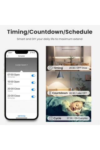 Aubyhe Tuya Wifi Akıllı Perde Açma/kapama Kontrolcü Rf433 Radyo Frekanslı Modül Ac100-240v, 3a Tuya Wifi