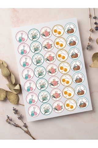 El Emeği Örgü Teşekkür Ederiz Stickers Paketleme Kargo Çıkartma