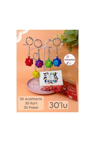 30 Lu Emoji Anahtarlık Hediyelik Hediye Paketli Notlu Emoji Anahtarlık Karne Hediyesi Karne Günü 30 Lu
