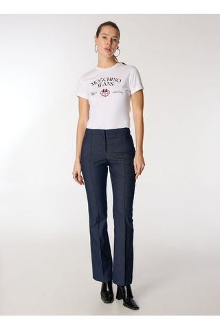 Moschino Jeans Beyaz Kadın Baskılı T-shirt A0703-1001