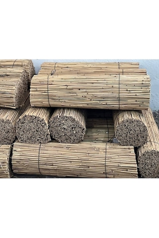 Doğal Kamış Hasır Çit 1m X 5m Doğal Bambu -bahçe Çiti - Gölgelik Hasır -tavan Dekorasyon Turkuaz Tek Ebat 100 X 500 Açık Bej