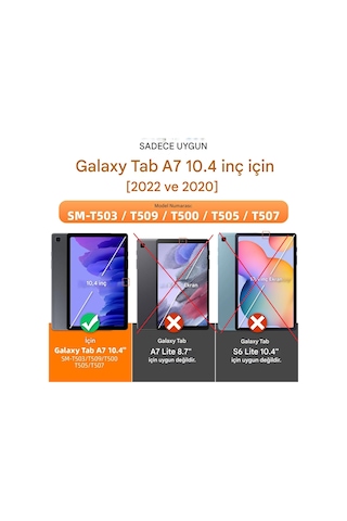 Samsung Galaxy Uyumlu Tab A7 10.4 İnç T500 T505 T507 Standlı Askılı Karakterli Çocuk Kılıfı Tablet Kılıfı