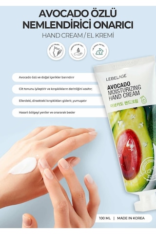 Lebelage Avocado Özlü Doğal Içeriklerle Zengin Nemlendirici El Kremi 100 ml