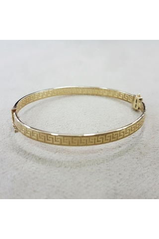 Altın Kelepçe 14K Versage Tasarım 3,5 Mm Sarı Altın