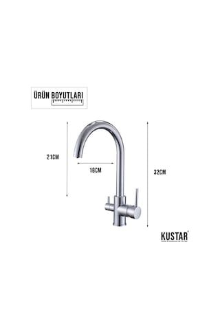 Kuğu Model Arıtma Çıkışlı Mutfak Eviye Bataryası