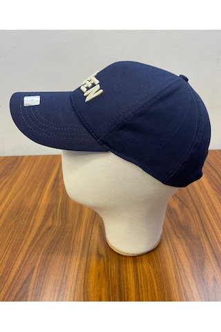 Then Özel Nakışlı Gabardin Kumaş Unisex Cap Şapka Lacivert