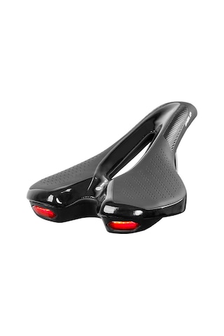 Wheel Up-bisiklet Eyer Usb Şarj İle Bisiklet Yumuşak Eyer Uyarı Y24469 Siyah