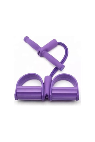 Body Trimmer 4 Lastikli Egzersiz Direnç Aleti Mor