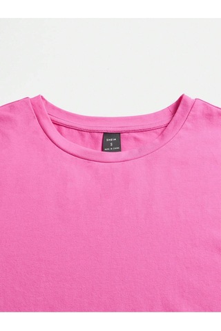 Noıssey Karikatür Ve Grafik Tasarım Oversize T-shirt Cartoon/letter Serisi Kod35 Pembe