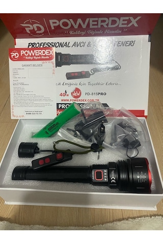 Powerdex Pd-815 Pro 40w & 4000 Lümen Professional Zoom Lu El & Tüfeg Feneri Siyah