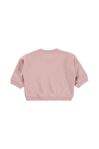 Civil Baby Civil Basic Kalp Etiketli 6-18 Ay Sweatshirt - Pembe Pudra Pembesi