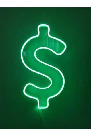 Dolar Neon Led Dekoratif Duvar Yazısı