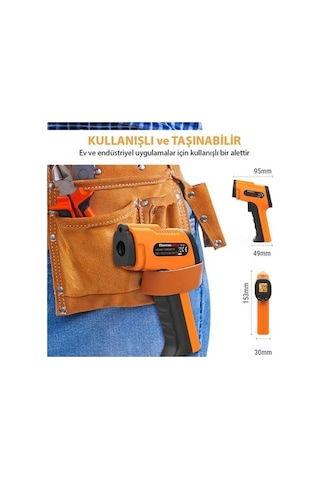 My Topped Thermopro Tp30 Endüstriyel Kızılötesi Sıcaklık Ölçer T08656 Profesyonel Kullanım İçin