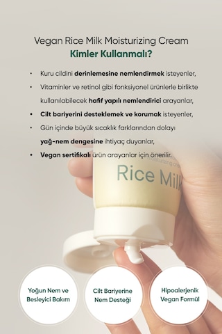 Pirinç Sütü İçerikli, Besleyici Nemlendirici Bakım Kremi Goodal Vegan Rice Milk Moisturizing Cream