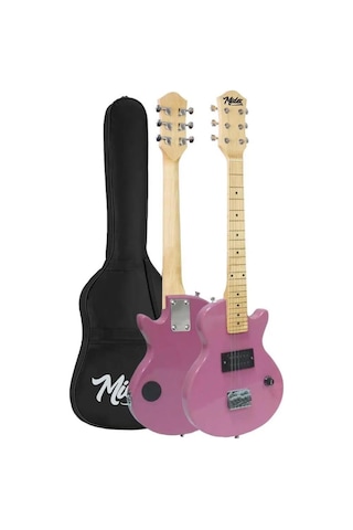 Midex Ceg-34pk 5-8 Yaş Çocuklar İçin Amfili Full 1/2 34 İnç Elektro Gitar Seti Pembe