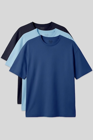 Basic Oversize O Yaka 3lü Paket Lacivert-açık Mavi-parlament Erkek T-shirt - 88377 Lacivert - Açık Lacivert - Beyaz