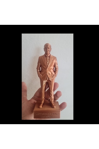 Çalışma Masası Ve Kitaplık İçin Dekoratif 15 Cm Atatürk Heykeli Modern Hediyelik Ürün