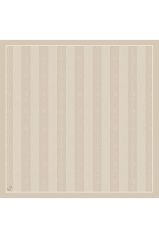 Bushu Kadın Monogram Twill Eşarp Krem