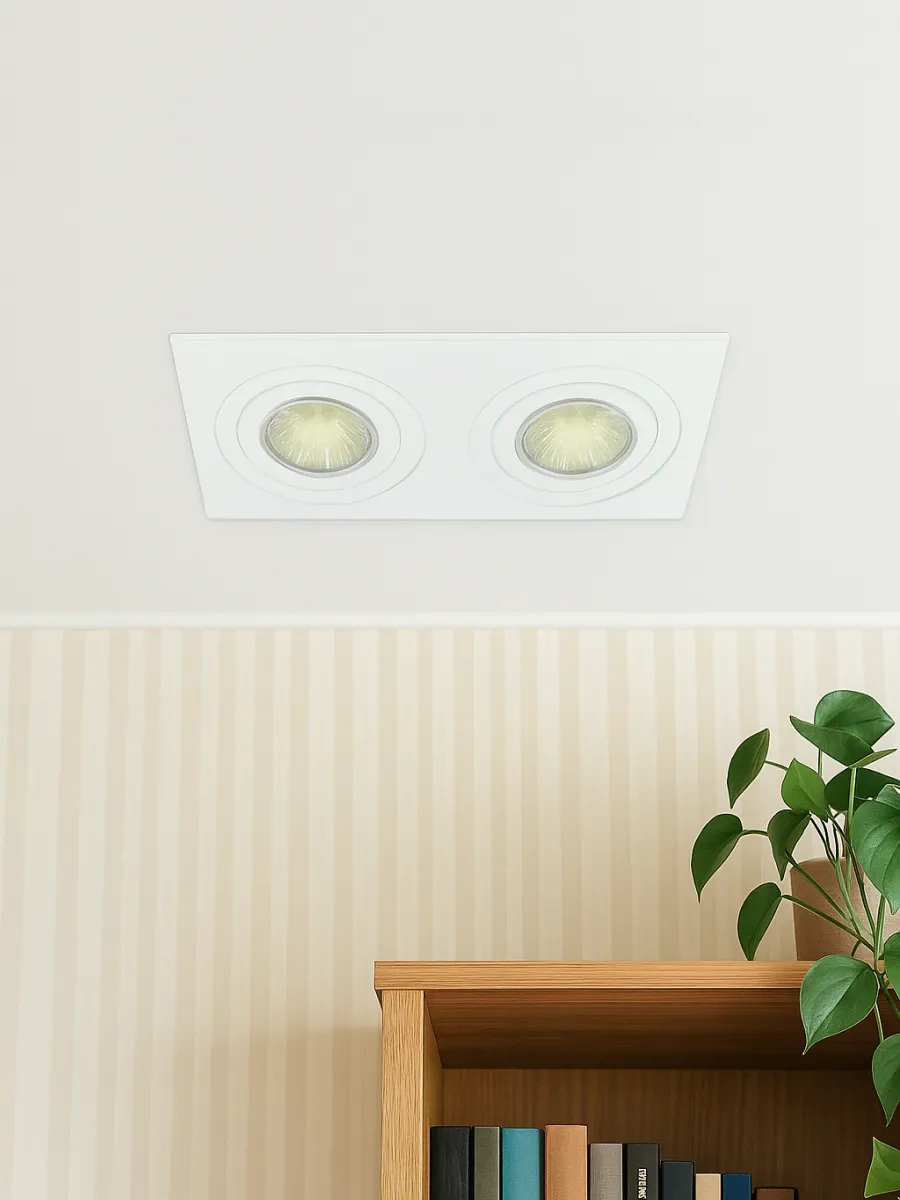 Truenergy Gömme Çiftli Tavan Lambası 269177182 Beyaz