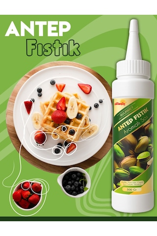 Antep Fıstıklı Sos- Waffle & Pankek & Tatlı & Dondurma Sos-300 Gr