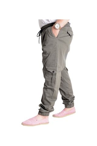 Mode Xl Büyük Beden Erkek Keten Kargo Jogger Valencia 21911 Haki Haki