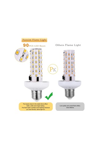 9w Led Alev Efektli Lamba, E27 Duy. Noel, Ev, Otel, Bar Ve Festivaller İçin Titrek Alev Efektli Dekoratif Ortam Işığı.