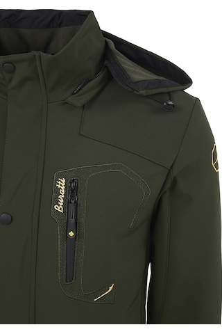 Buratti Çıkarılabilir Kapüşonlu Suya Dayanıklı Softshell Erkek Mont 497Luis Haki