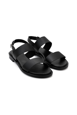 Sandalet Kadın 86p1 Frau London Leather Nero Siyah