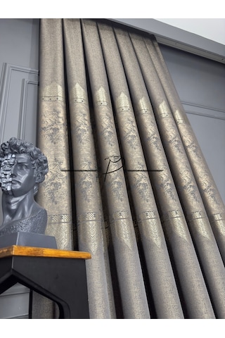 Fon Perde Pano Fonluk Nilo Desen - Kahve