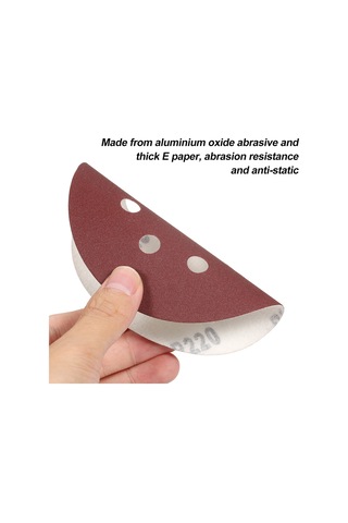 E25192 50 Adet Zımpara Diskleri 5.9 İnç 150 Mm 8 Delik 240/180/120/80/60