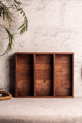 Snippy Holdy Küçük - Çekmece İçi Kaşıklık Kepçelik Düzenleyici 3 Bölmeli Çekmecelik Ahşap