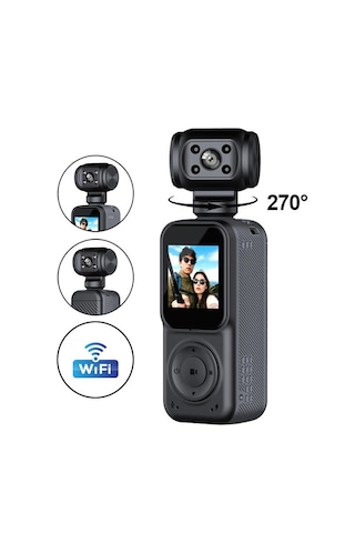 4k Mini Wifi Aksiyon Kamerası Taşınabilir Video Kaydedici 1,56' Ekranlı