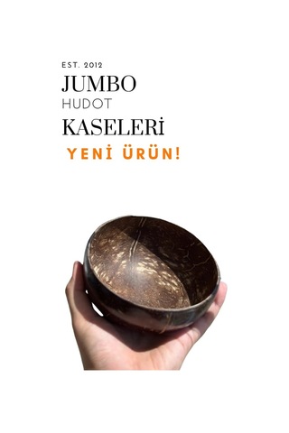 Hudot Jumbo Hindistan Cevizi Kasesi, Doğal El Yapımı 13-15 Cm