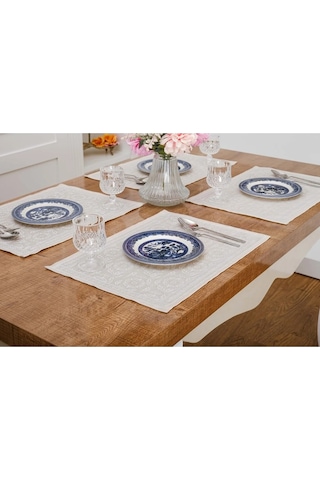 İris Jakar Polyester Kumaş Bej Amerikan Servis 33x46 Cm Bej 4 Ad. 1390 Bej