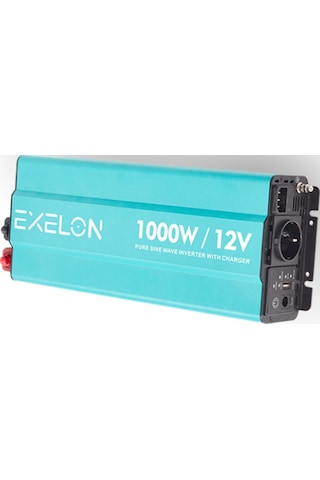 Exelon 12 V Volt 1000 W Watt 1 Kw Tam Sinus Akü Şarjlı Ups İnverter 220 Volt Çevirici İnvertör