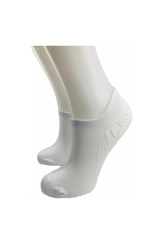 By Jawalli Tabanı Kaydırmaz Silikonlu Pilates&Yoga Sneaker Çorabı-Beyaz