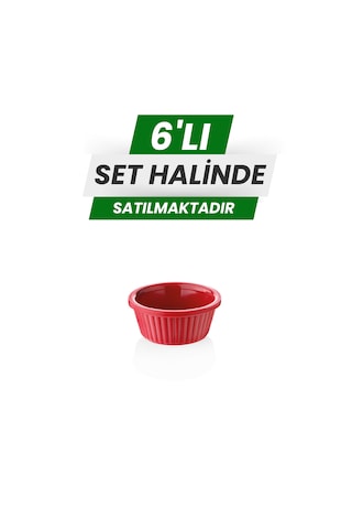 Alezy 527 Göreme Melamin Termostar Yuvarlak Sosluk 7 Cm Kırmızı