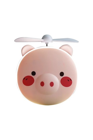 Gajeena Yumuşak Dokunuşlu Mini Usb Fanlı Güzellik Aynası - Işıklı Taşınabilir Makyaj Aracı - Sevimli Domuz Desenli lik Ürün