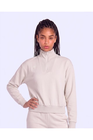 Kappa İleria Tur Kadın Bej Oversize Sweatshirt