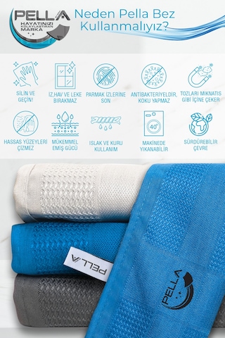 Pella Active Çamaşır Suyu İle Kullanılabilen Tek Mikrofiber Bez 6