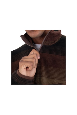 Hurley Hurley Mesa Windchill 1/4 Zip Erkek Kahverengi Polar 862 Kahve