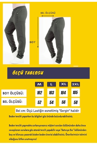 Marco Ferry Erkek Açık Haki 3 Iplik Kışlık Eşofman Altı Edy201302 Açık Haki