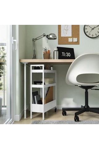 Ikea Nıssafors Servis Arabası, Beyaz, 50,5x19x67 Cm