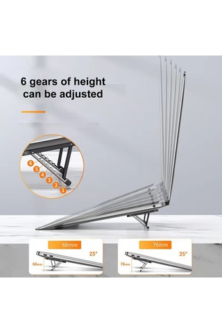 Skycity Laptop Yüksekliği Artırıcı Plastik Folding Stand - Siyah, Çiftli Paket, Masada Gizli Ayaklı Destek