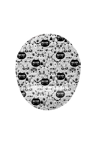 Kedi Desenli Bilek Destekli Mouse Pad